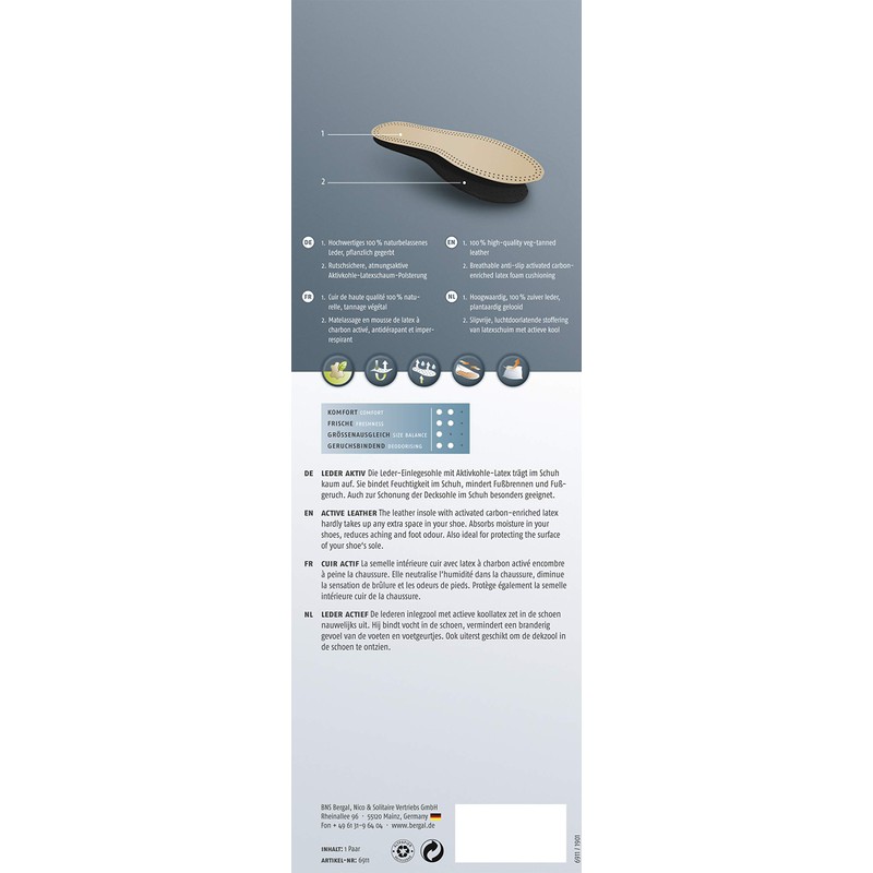 Bergal Unisex-Child Comfort Insole