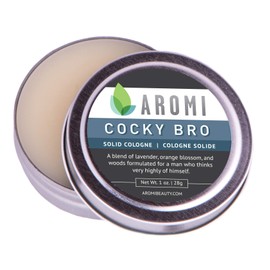 Aromi Solid Cologne | Vegan and Cruelty-free Fragrance, Men's Gift, Travel, Alcohol-Free, Concentrated, Wax-Based Scent, Father's Day Gift (Cocky Bro)