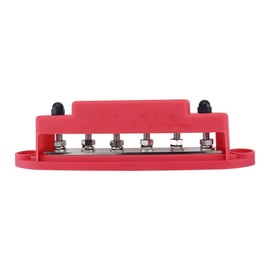 HoHuiJE 250A Bus Bar Marine Power Distribution Terminal Block with Cover with 6 x 1/4"(M6) Posts 12V-48V Positive&Negative for Suitable for Power Supply Systems of Cars, RVs,etc.