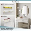 Frameless Oval Mirror, 20x30 Inch Beveled Bathroom Mirrors for Over