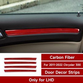 BRMYL Car 4 Doors Decor Strips Cover Decals for 2011-2023 Chrysler 300 / 300C / 300S / Limited/Touring/Base Accessories Carbon Fiber Stickers