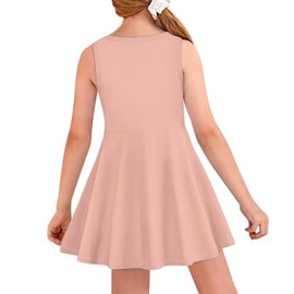 OZELANSAY Pink Spring Dress Kids Cute Bunny Print Swing Twirly Dresses 5T 6T Kawaii Easter Graphic Casual Outfits School Easter Party Sleeveless Clothes Comfy Novelty Dress