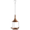 Kobolo Bird Bath Feeder for Hanging Metal Rust Brown 16