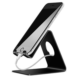 Lamicall Cell Phone Stand, Phone Dock: Cradle, Holder, Stand for Office Desk - Black