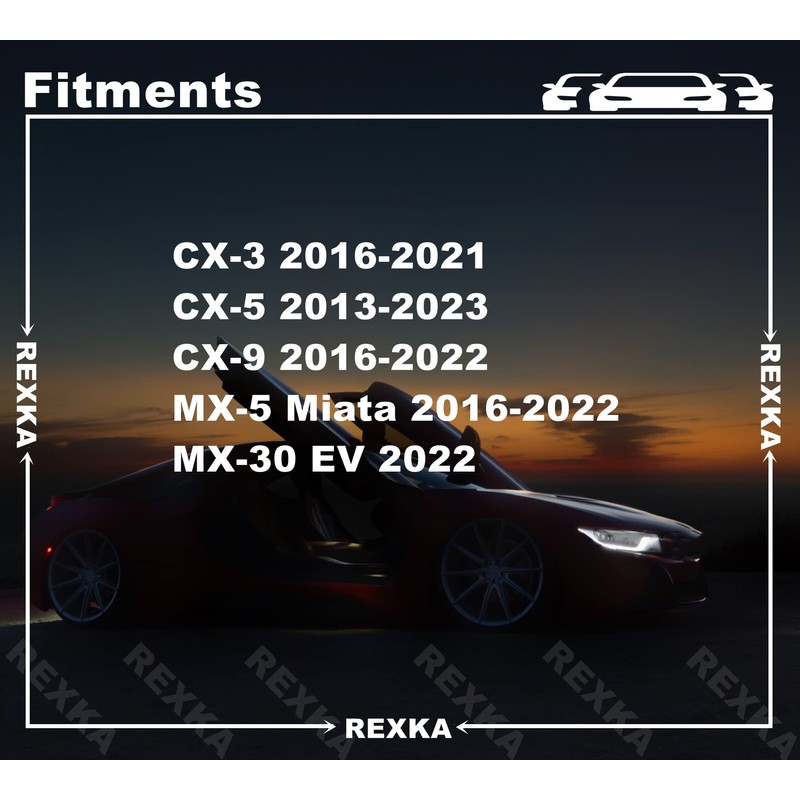 Rexka 20pcs Rocker Panel Molding Clip for Mazda KD53-51-833 CX-3,