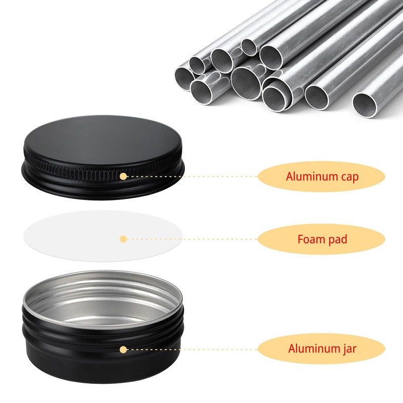 4 Pack Aluminum Tin Cans 1/2 Oz Tin Jars Containers