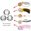 AMASEWART 6 Pack 45mm Pinking Rotary Cutter Blades, Wave Rotary