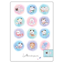 Kamio Japan 186477 Mochi Mochi Panda Underlayment, Constellation Alignment, 12 Constellations Mochi Pan