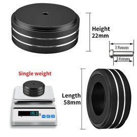 Viborg - almohadillas para orejas de aislamiento para altavoces HiFi de 58 x 22 mm, 4 amortiguadores de audio de aluminio, aislador de subwoofer con anillo de goma y tornillos de montaje (M4 x 0,7)