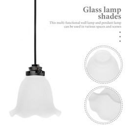 Gadpiparty Tulip Glass Lamp Shades, Lily Lamp Replacement Shades for Table Lamps Floor Lamp Flower Chandelier Lamp Shade