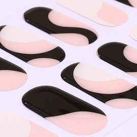 ACROIN Semi Cured Gel Nail Strips Nail Wraps 25 Stickers, Works with Nail Lamps, Salon-Quality, Long Lasting, Easy to Apply & Remove, Includes Cleaning Pad, Nail File, Wooden Stick - Red Heart