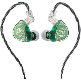 TANGZU Wan'er S.G Wired Earphones, In-Ear Earphones, High-End In-Ear Monitor, Equipped with Dynamic Diaphragm, 0.4 inches (10 mm), PET Dynamic Driver, Noise Canceling, Reclosable Design, High Purity