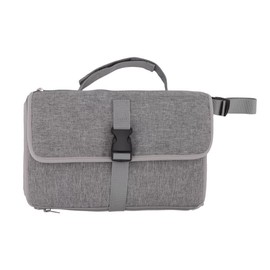 ANCLLO Portable Changing Mat, Grey, Waterproof Foldable Travel Mat with Storage Bags for Baby Shower (Size: 21.5 x 34 inches)