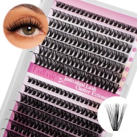 FADLASH Individual Lashes 240 30D+40D D Curl Lash Clusters Individual Lash Extensions Cluster Lashes Natural Look Eyelash Clusters Lash Extension Supplies (30D/40D-0.07D, 8-16mm)
