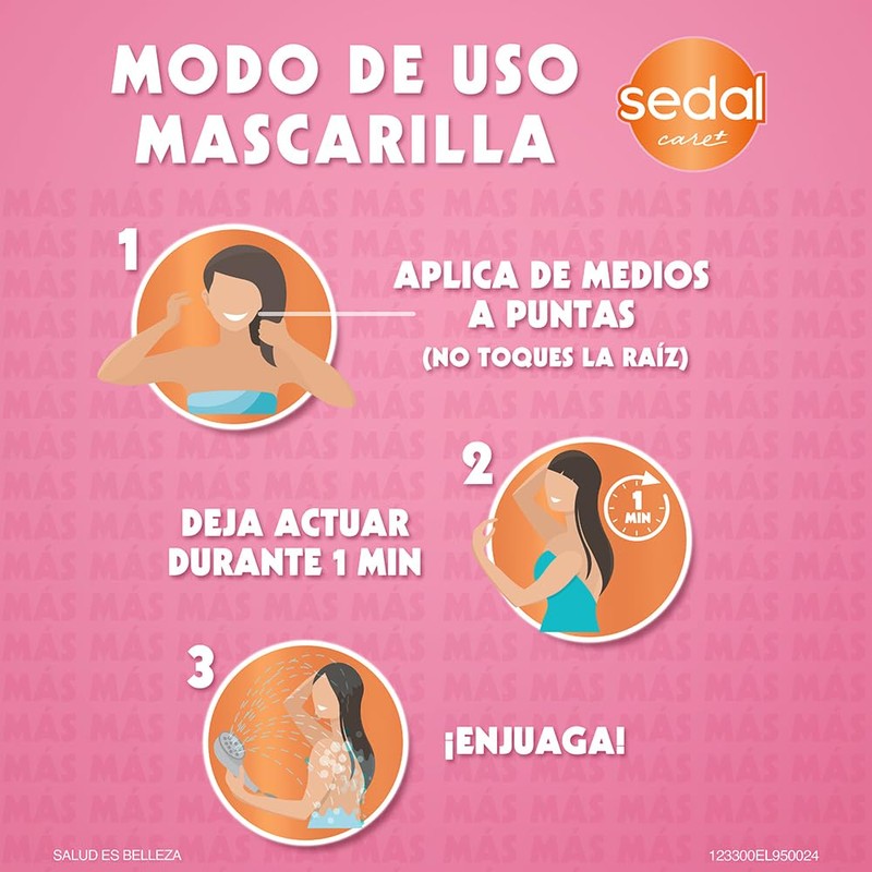 Sedal Tratamiento Hialurónico Regeneración Mascarilla Capilar Hidratante 300 ml