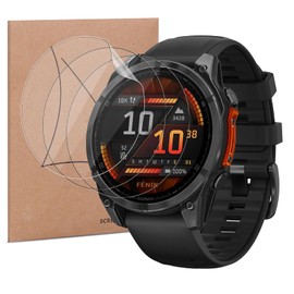 3 Pack Screen Protector for Garmin Fenix 8 47mm AMOLED/Fenix 8 51mm AMOLED/Fenix 8 51mm Solar, GEJEFA Flexible TPU Full Coverage 3D Curved Screen Film for Garmin Fenix 8 51mm Solar