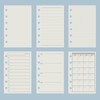 Harphia A7 6 Holes Binder Refill Value Set, 90sheets dotted