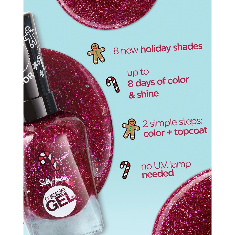 Sally Hansen Miracle Gel™, Holiday Baking Spirits Bright, Long Lasting,