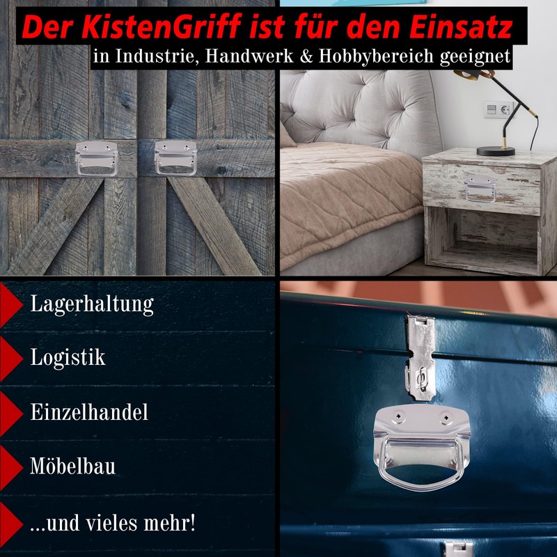 PRIOstahl Box Handle with Locking Folding Handle Chest Handle Furniture