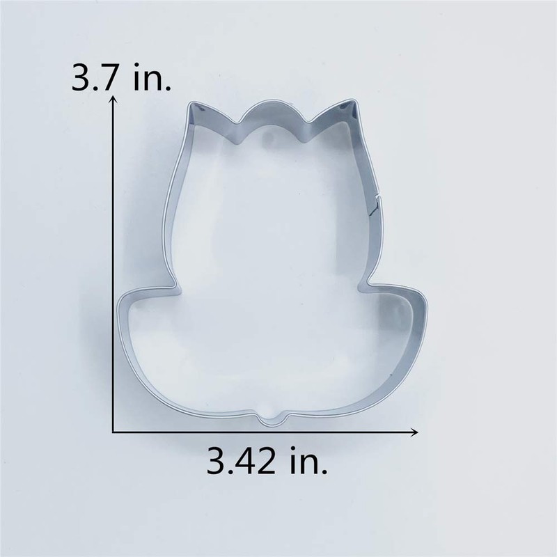 LILIAO Tulip Flower Cookie Cutter - 3.4 x 3.7 inches