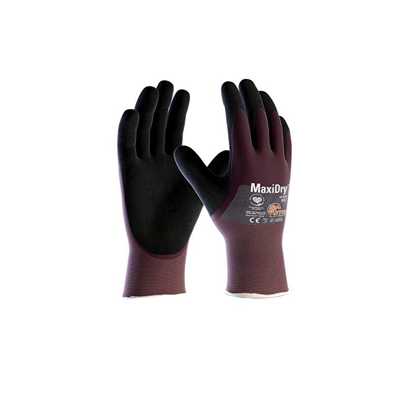 ATG 56-425/06 MaxiDry Glove, Knitted Cuff, 3/4 Coated, 1.3 mm