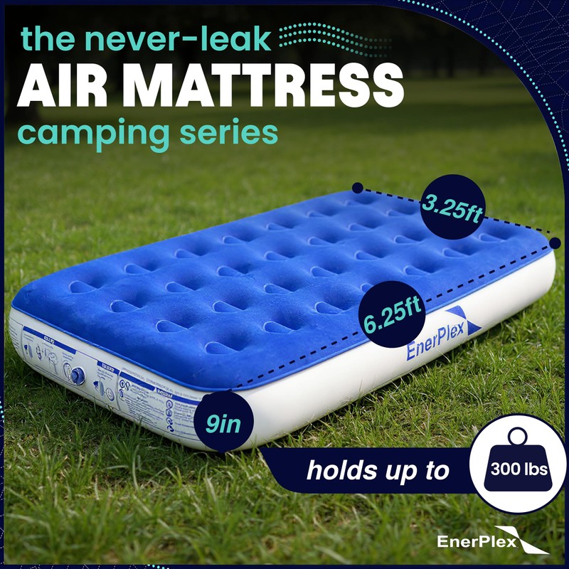 EnerPlex Camping Air Mattress with Built in Pump - Twin