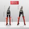 HOUSERAN 10 Inch Aviation Snips, Left Cut Offset Tin Snip,