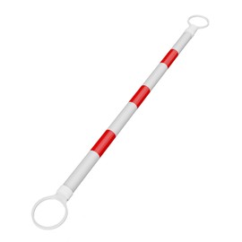 RoadHero [1 Pack] 4' to 6.9' Retractable Cone Bar, Expandable Traffic Cone Bars for Parking Lots, Extendable Barricade for Road Construction, White/Red [ Cone Not Include ]