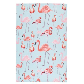KitchenCraft KCFLAMTTPK2 'Flamingo' 100% Cotton Printed Bird Tea Towels, 70 x 47 cm - Pink / Blue (Set of 2)