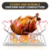 Adjustable Chicken Roasting Rack, Stainless Steel Foldable Roasting Rack, V-Shaped
