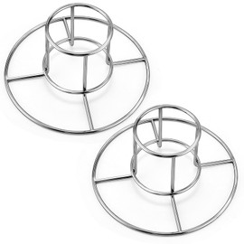 P&P CHEF Beer Can Chicken Holder Grill Rack, Stainless Steel Chicken Holder Stand, For BBQ Grilling/Home Oven Baking, Vertical Design & Thick Wire, Heavy Duty & Dishwasher Safe, 2PCS