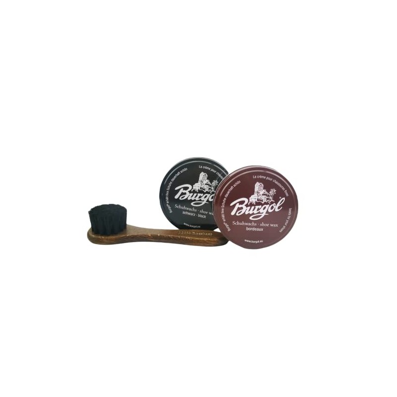 Burgol Hebold Schuhmacherei Small Set Shoe Wax Black Bordeaux and