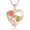 Infinity Rose Flower Heart Necklaces for Women 925 Sterling Silver