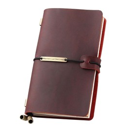 Robrasim Leather Journal Refillable Travelers Notebook, Antique Handmade Leather Writi...