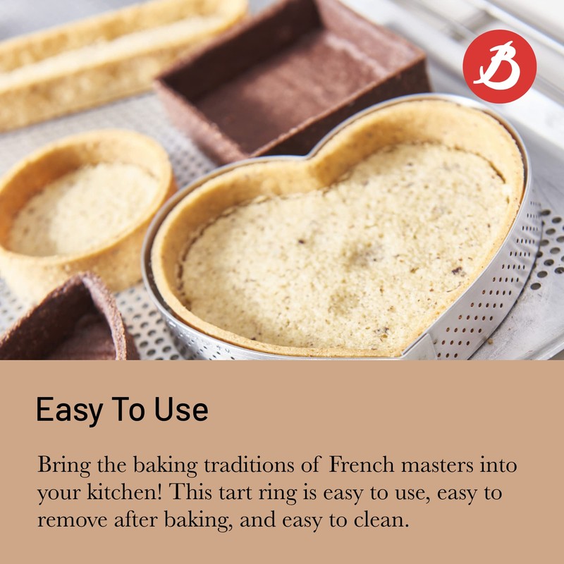 De Buyer Industries 3099.30 Tart Ring Rectangular 12 x 4