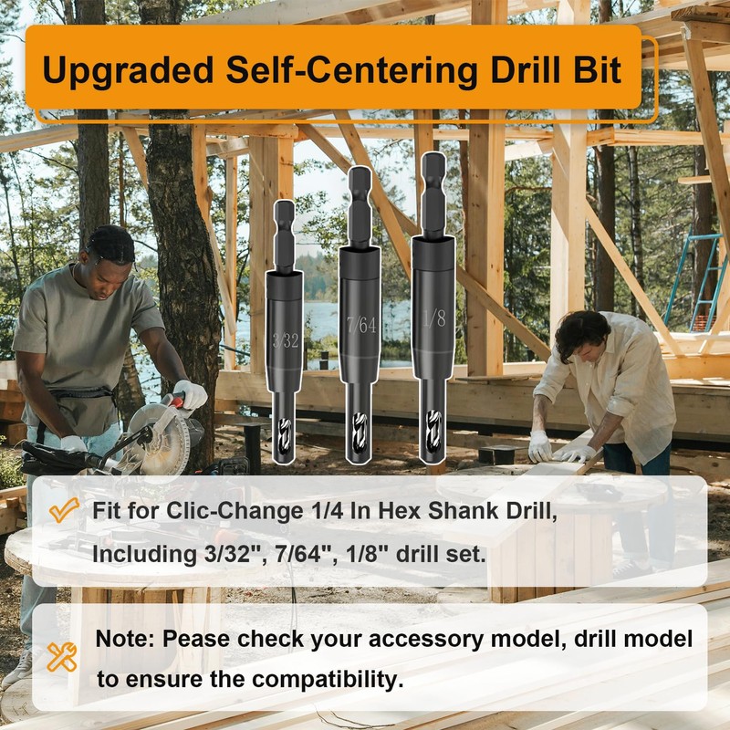 CC2430 3/32", 7/64", 1/8" Self Centering Drill Bit VIX Bit