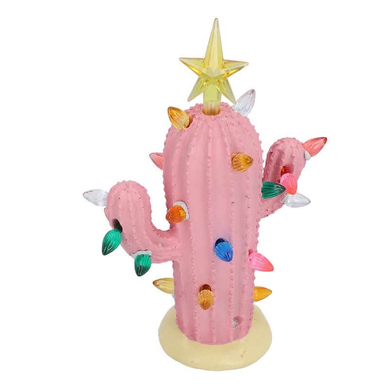 Cactus Figurine Resin Home Decor Plant Cactus Christmas Tree with