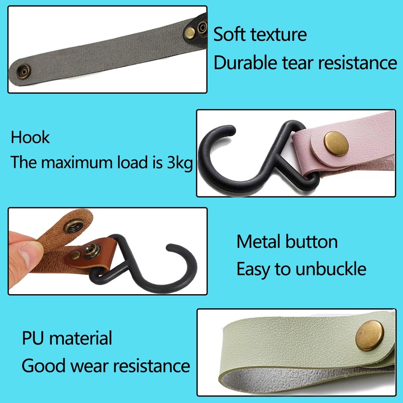 Pack of 12 Hooks for Clothes Rail, S Hooks with