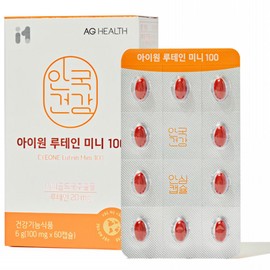 Anguk Health I-One Lutein Mini 100, 60 tablets, 6g, 1 box / 안국건강 아이원 루테인 미니 100, 60정, 6g, 1박스