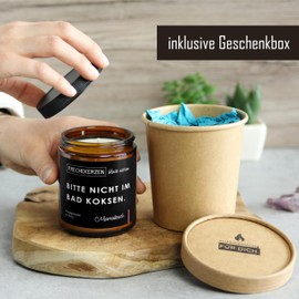 Bad Dekoration Duftkerze mit Spruch | Handgemacht aus Sojawachs | In Geschenkbox | Valentinstag Geburtstagsgeschenk | Lustige Gast Geschenk Idee | Freunde BFF, Mama, Kollegen |Marrakesch