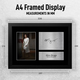 HWC Trading FR A4 Alice Braga Queen of the South Teresa Mendoza Gifts Printed Signed Autograph Picture for TV Show Fans - A4 Framed