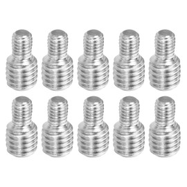 PATIKIL M5 x 0.8 to M8 x 1.25 Double End Threaded Bolt Screw Bolts 10 Pack 304 Stainless Steel Rod Bolt Thread Reducer Adapter for Furniture Hardware 14 mm Long