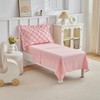 DuShow Princess Toddler Bedding Set for Girls,4 Pieces Ruffles Toddler