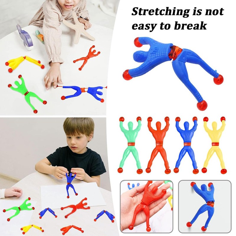 8 Pieces Sticky Hands Wall Climbing Spider Men Sticky Hands