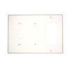Leviton 3-Gang 2-Toggle 1-Decora/GFCI Device Combination Wallplate, Standard Size, 80745-W,