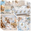 Bear Baby Shower Decorations,260pcs All-in-1 Blue Bear Party Decorations Plates