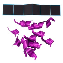 50PCS Archery Spin Vanes 1.75 Inch Right Hand Metal Spin Wing Vanes Arrow Shaft Feather Fletching with Tapes for DIY Recurve and Compound Bows Purple