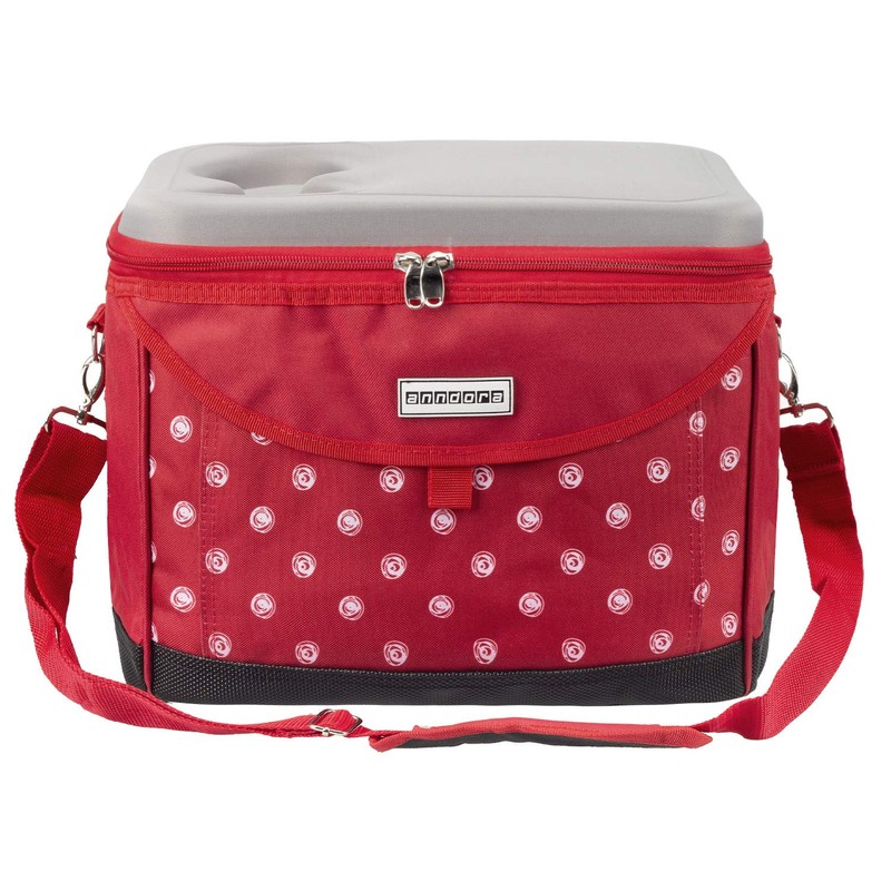 anndora Kühltasche Picknicktasche 22 L rot weiß gepunktet Isotasche Kühlbox