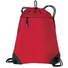 Port Authority - Cinch Pack with Mesh Trim. BG810, Chili Red, OSFA