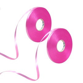 Mooshy 2 Rolls Pink Curling Ribbon, 100m Pink Ribbon for Balloons 5mm Width Pink Balloons String 50m/roll Pink Ribbons for Wedding Party Decorations Gift Wrapping Ribbon for Crafts